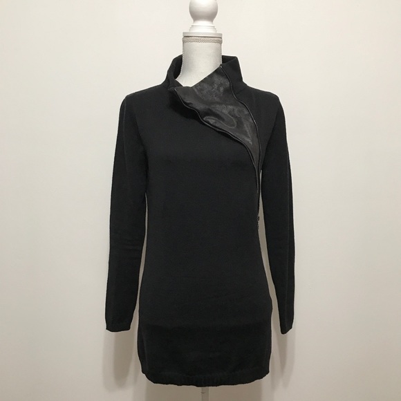 D. Exterior Asymmetrical Zip Collar Turtleneck - Picture 10 of 13